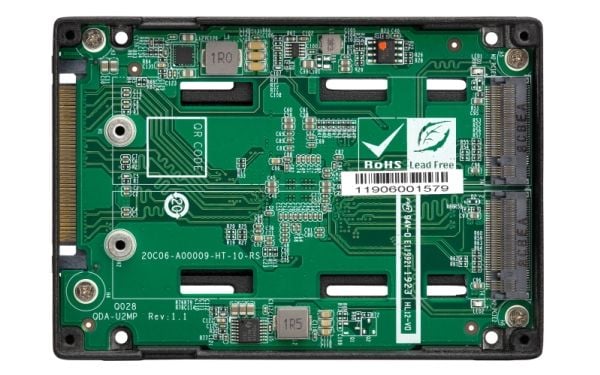 QNAP QDA-U2MP - Gränssnittsadapter - M.2 - M.2 NVMe Card - U.2