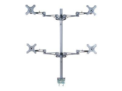 Neomounts FPMA-D935D4 - Monteringssett - full bevegelse - for 4 LCD-skjermer - sølv - skjermstørrelse: 10"-27" - klemmemonterbar, skrivebordsmonterbar