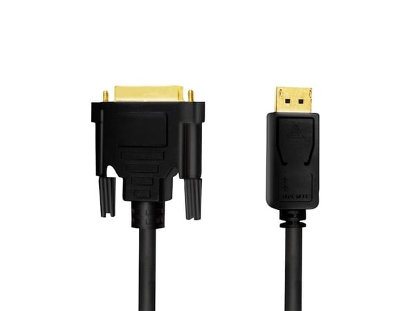 LogiLink CV0131, 2 m, DisplayPort, DVI, Hankjønn, Hankjønn, Rett