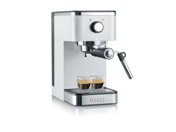 Graef Young ES401 - Kaffemaskin med melkeskummer - 15 bar - hvit