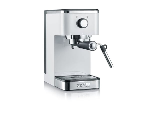 Graef Young ES401 - Kaffemaskin med melkeskummer - 15 bar - hvit