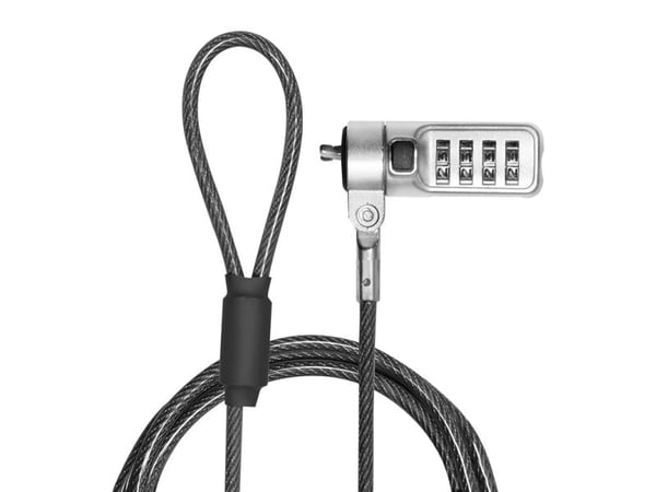 LogiLink NBS010, Noble, Yhdistelmälukko, Terästä, Musta, Hopea