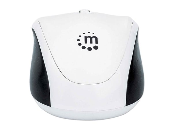 Manhattan 179645, Molempikätinen, Optinen, Bluetooth, 1600 DPI, Musta, Valkoinen