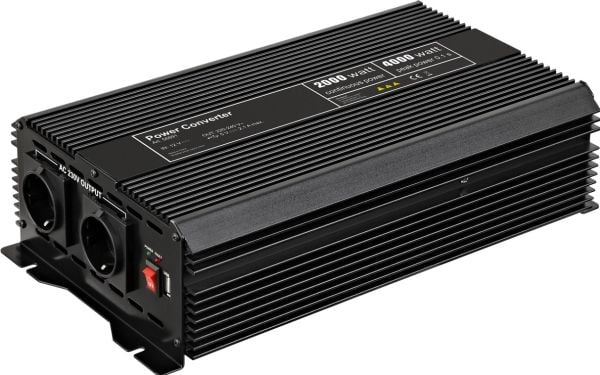 Goobay 58891, Universel, 12 - 13.8 V, 2000 W, 230 V, Sort, DC-AC, DC-AC