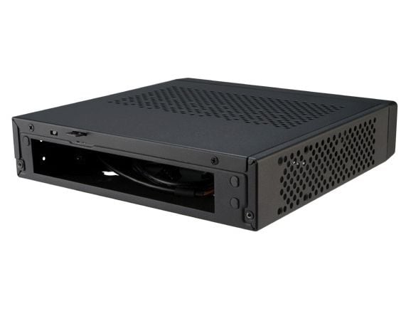 Akasa Cypher SPX, Mini Tower, PC, Sort, Thin Mini-ITX, SGCC, Harddisk, Kraft indikator