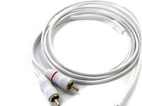 in-akustik Star Audio - Lydkabel - mini-phone stereo 3.5 mm hann til RCA x 2 hann - 3 m - skjermet - hvit