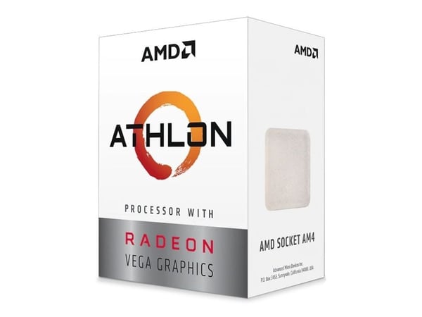 AMD Athlon 3000G - 3,5 GHz - 2 kjerner - 4 tråder - 4 MB cache - Socket AM4 - Box