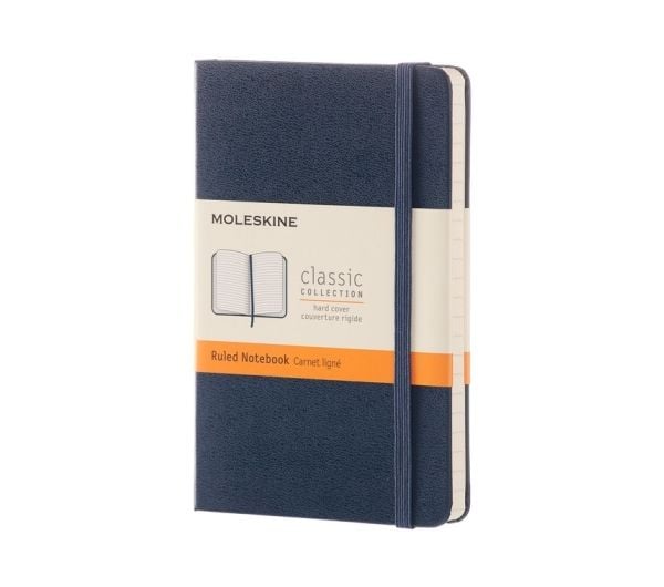 Moleskine Classic, Monokromatisk, Blå, 192 ark, 70 g/m², Linjerte ark, Innbundet (hardcover)