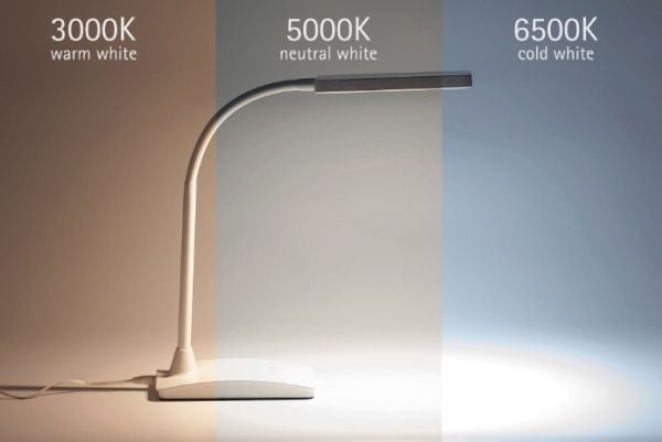 LED desk lamp pearly, white