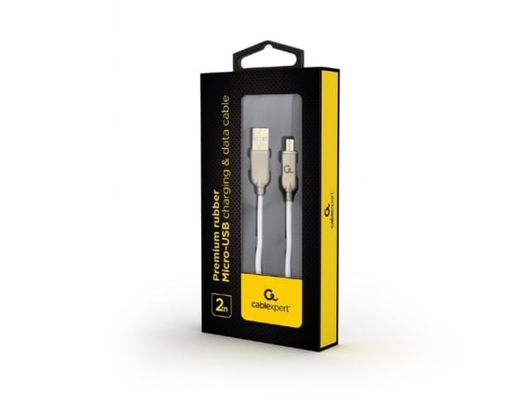 Cablexpert Premium - USB-kabel - Micro-USB type B (hann) til USB (hann) - USB 2.0 - 2.1 A - 2 m - hvit