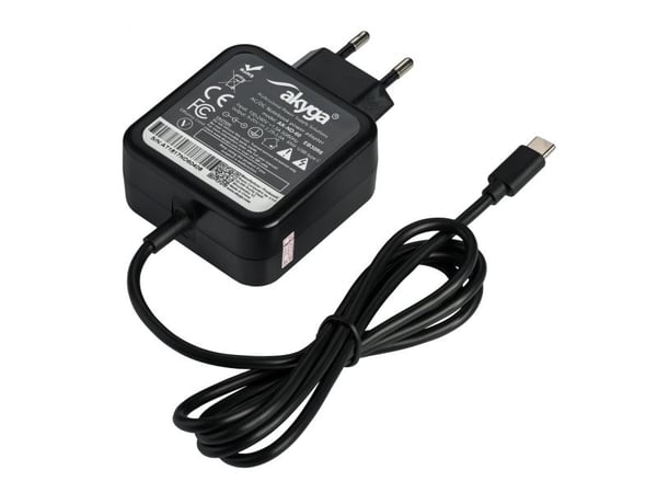 Akyga AK-ND-60 - Strømadapter - AC 100-250 V - 45 watt - svart