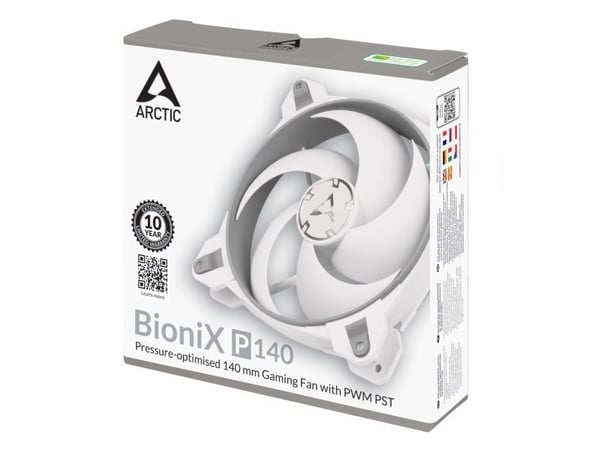 ARCTIC BioniX P140, Vifte, 14 cm, 200 RPM, 1950 RPM, 0,45 sone, 131,92 m³/t