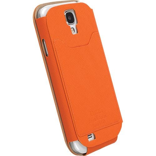 Krusell Malmö FlipCover View - Beskyttende deksel for mobiltelefon - oransje - for Samsung Galaxy S4