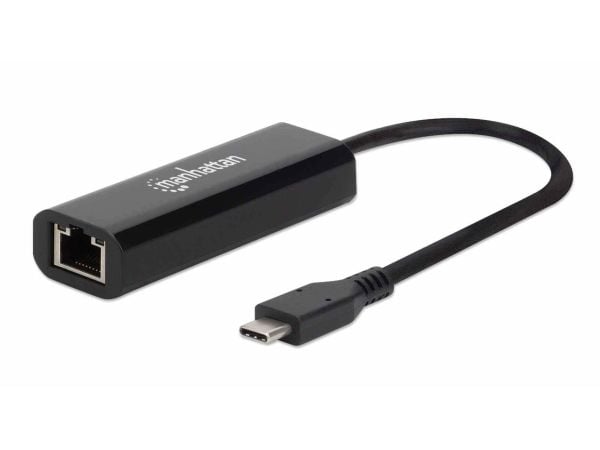 Manhattan 153300, Kabel, USB Type-C, Ethernet, Svart