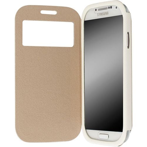 Krusell Malmö FlipCover View - Beskyttende deksel for mobiltelefon - hvit - for Samsung Galaxy S4