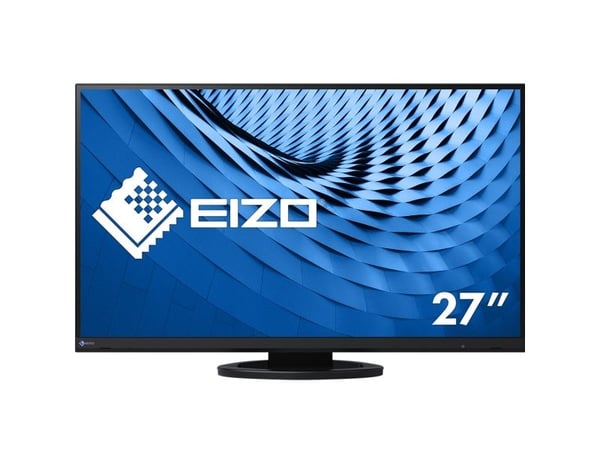 EIZO FlexScan EV2760-BK - LED-skjerm - 27" - 2560 x 1440 QHD - IPS - 1000:1 - 5 ms - HDMI, DVI-D, 2xDisplayPort - høyttalere - svart