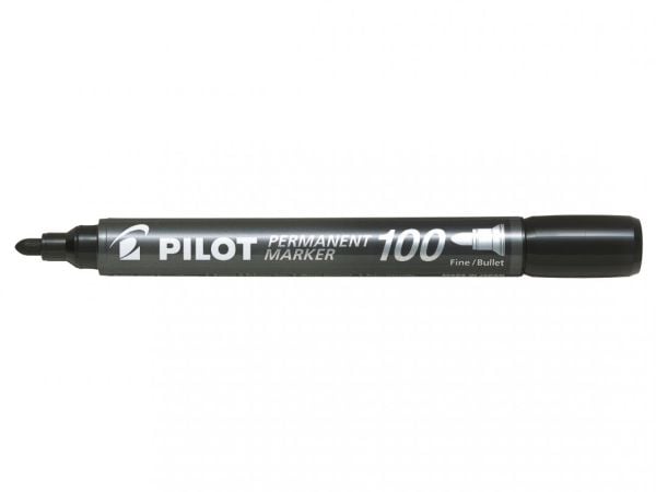 Pysyvä tussi Pilot SCA 100, pyöreä, musta