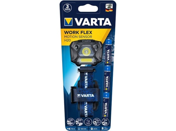 Varta Work Flex H20 - Hodelykt - LED - 8-modus - 3 W