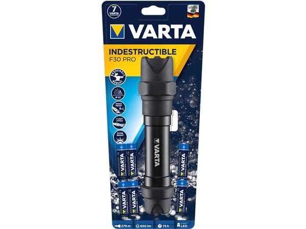 Varta Indestructible F30 Pro - Lommelygte - LED - 2-mod - 6 W