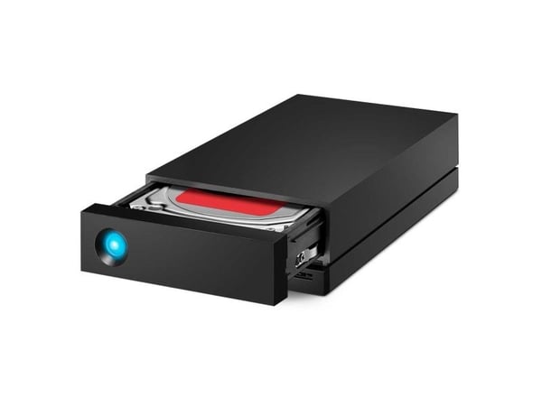 LaCie 1big Dock STHS8000800 - Harddiskarray - 8 TB - 1 brønner (SATA-600) - HDD 8 TB x 1 - Thunderbolt 3, USB 3.1 (ekstern) - med 5-års Rescue Data...