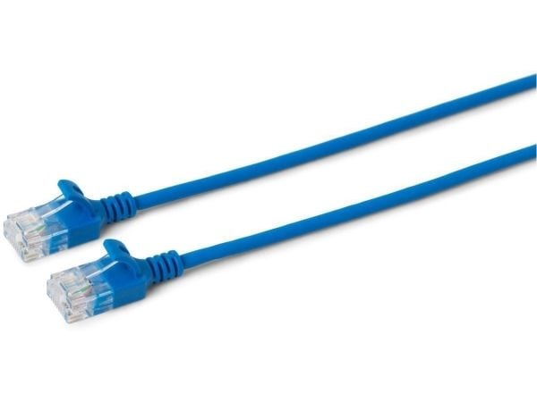 MicroConnect - Verkkokaapeli - RJ-45 (uros) RJ-45 (uros) - 10 m - 3,6 mm - UTP - CAT 6a - halogeeniton, solmuvapaa, säikeistetty - sininen - sininen