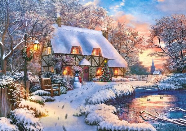 Castorland Winter Cottage 500 pcs, 500 kpl, Maisema, 9 vuosi/vuosia