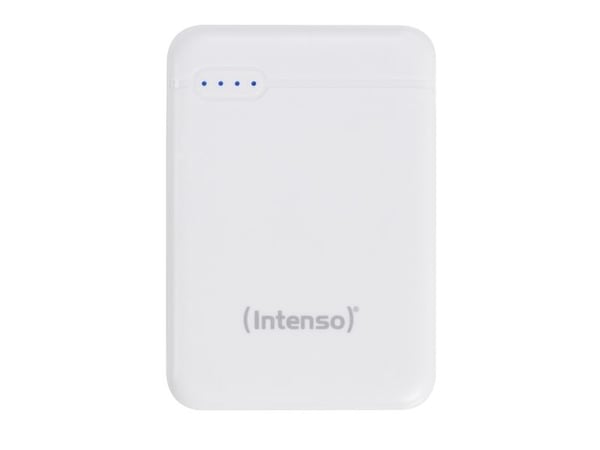 Intenso Powerbank XS5000 - Strømbank - 5000 mAh - 2.1 A - 2 utgangskontakter (USB, USB-C) - på kabel: USB-C - hvit