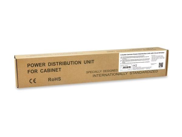 Equip 333312, Grunnleggende, 1U, Horisontal, Aluminium, Sort, 6 AC-utganger