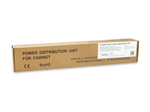 Equip 333313, Grunnleggende, 1U, Horisontal, Aluminium, Sort, Sølv, 8 AC-utganger