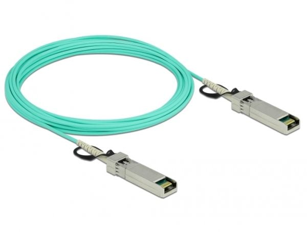 Delock - Nettverkskabel - SFP+ (hann) til SFP+ (hann) - 7 m - 3 mm - fiberoptisk - SFF-8431/SFF-8432 - Active Optical Cable (AOC) - akvamarin