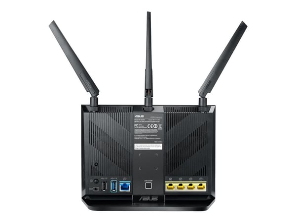 ASUS RT-AC2900 - Trådløs ruter 4-portssvitsj - 1GbE - Wi-Fi 5 - Dobbeltbånd
