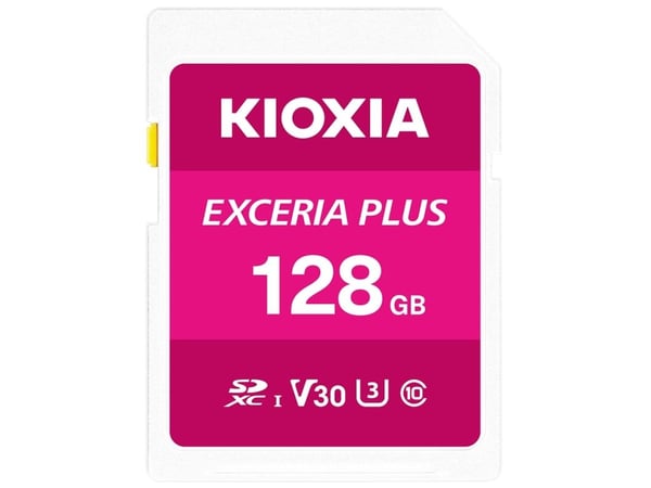 KIOXIA EXCERIA PLUS - Flashminnekort - 128 GB - Video Class V30 / UHS-I U3 / Class10 - SDXC UHS-I