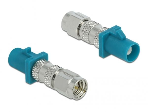 Delock - RF-sovitin - FAKRA Z-stikforbindelse stik til SMA stik - RAL 5021, värillinen
