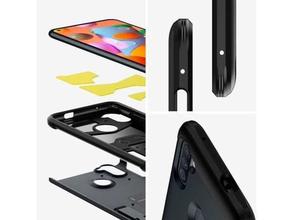 Spigen Armor XP, Suojus, Samsung, Galaxy A11, 16,3 cm (6.4"), Musta, Metallinen