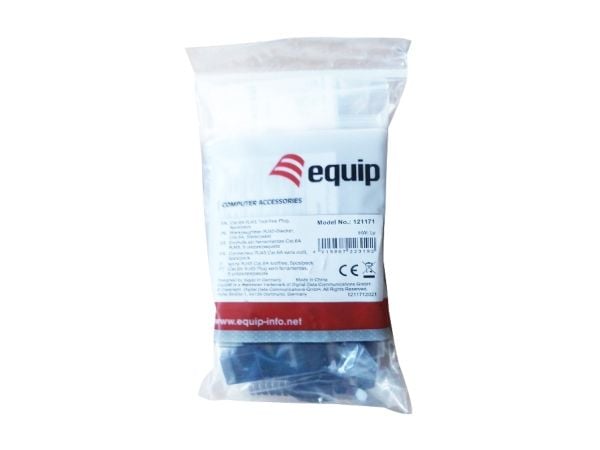 Equip 121171, RJ-45, Nickel, Hankjønn, Rett, Metall, Plast, Cat6a