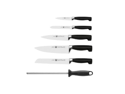 ZWILLING 35068-003-0, Veitsisetti, Terästä, Ruostumaton teräs, Musta, 7 kpl