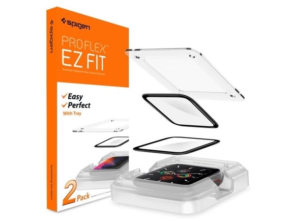 Spigen ProFlex EZ Fit - Skjermbeskyttelse for smart armbåndsur - glass (en pakke 2) - for Apple Watch Hermès Series 9, SE 3, Series 10, Series 11, ...