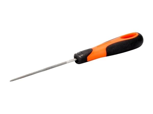 Bahco ERGO 1-230-08-2-2, Fil, Rund fil, 2. kutt, Plast, Sort, Oransje, Ergonomisk, Grep som ikke glir