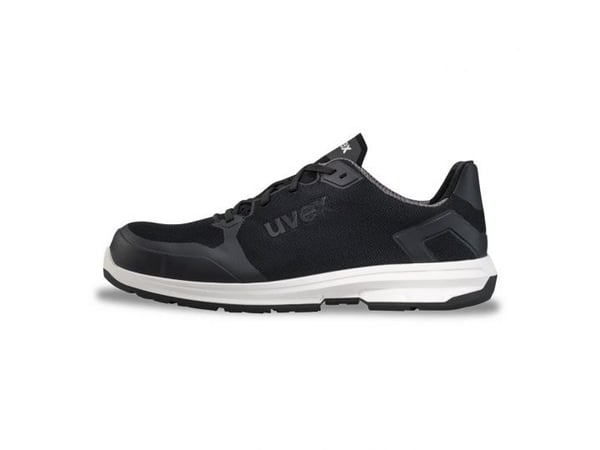 Uvex 65942, Unisex, Voksen, Vernejoggesko, Sort, Hvit, ESD, P, S1, SRC, Lisselukking