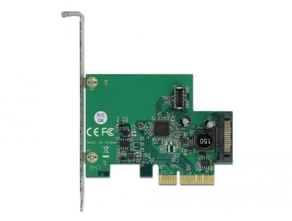 Delock PCI Express Card to 1 x internal USB 3.2 Gen 2 key A 20 pin female - USB-adapter - PCIe 3.0 x4 lav profil - USB 3.2 Gen 2 (internt) x 1