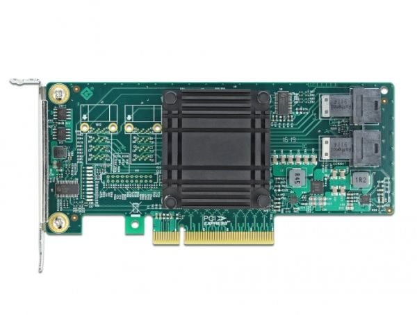 Delock PCI Express x8 Card to 2 x internal SFF-8643 NVMe - Low Profile Form Factor - Diskkontroller - U.2 NVMe - lav profil - PCIe 3.0 x8