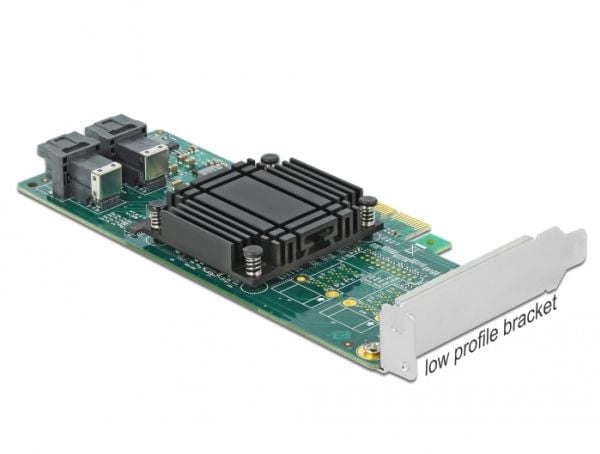 Delock PCI Express x8 Card to 2 x internal SFF-8643 NVMe - Low Profile Form Factor - Diskkontroller - U.2 NVMe - lav profil - PCIe 3.0 x8