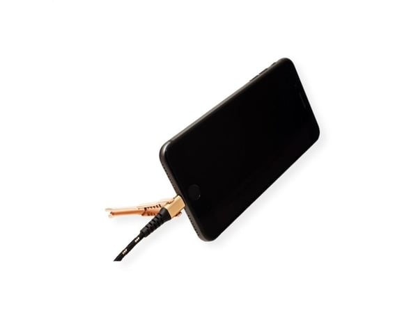 ROLINE 11.02.8923, 1 m, Lightning, USB A, Hankjønn, Hankjønn, Sort, Gull