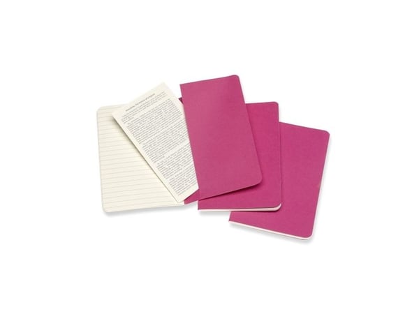 Moleskine Cahier, Monokromatisk, Lyserød, 64 ark, 70 g/m², Linieret papir, Universel