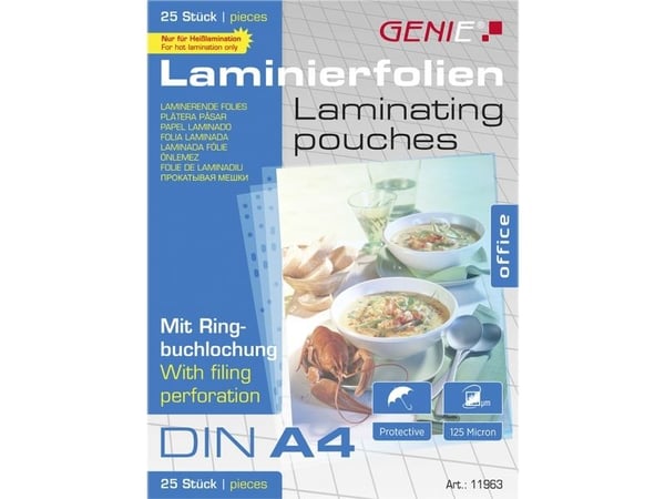 Genie 11963, Transparent, Glansigt, A4, Pack, 338 mm, 303 mm