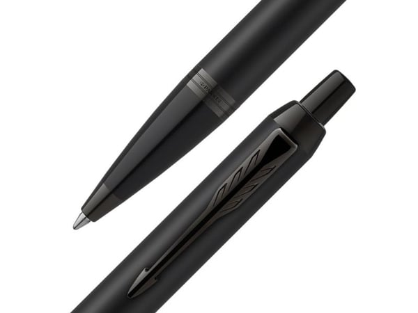 Parker IM Achromatic, Klips, Clip-on retractable ballpoint pen, Gjenfyllbar, Blå, 1 stykker
