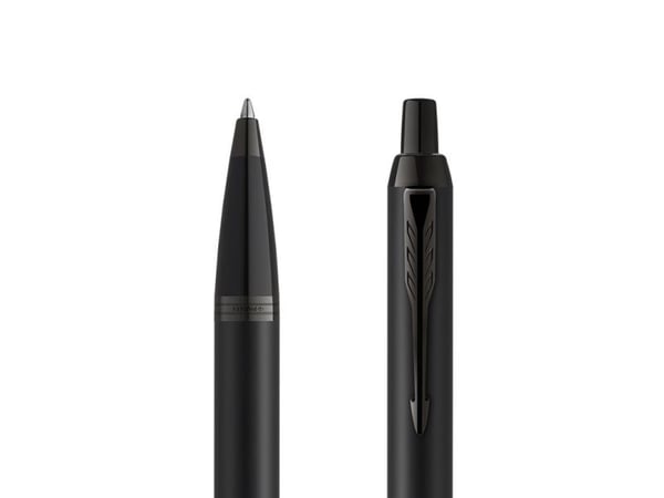 Parker IM Achromatic, Klips, Clip-on retractable ballpoint pen, Gjenfyllbar, Blå, 1 stykker