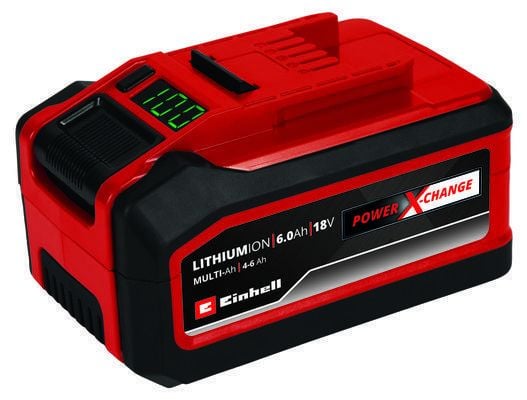 Einhell 4511502, Batteri, Lithium-Ion (Li-Ion), 6 Ah, 18 V, Einhell, Sort, Rød Einhell 4511502, Batteri, Lithium-Ion (Li-Ion), 6 Ah, 18 V, Einhell, Sort, Rød
