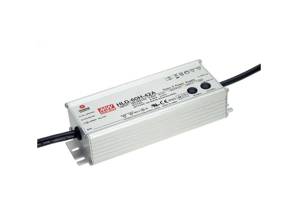 MEAN WELL HLG-60H-15A, 60 W, IP65, -40 - 80 °C, Taiwan, 90 - 305 V, 4 A