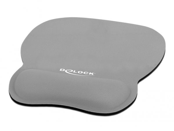 Delock Ergonomic - Musematte med håndleddsstøtte - grå